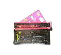 Waterproof PVC Twin Zip Pouch Travel Cosmetic Wash Bags- Available in A4, A5 & DL (DL (13 x 22cm))