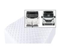 Waterproof Quilted Fitted Mattress Protector for Caravan/Motorhome Island Bed - Hand Made to Order, 8in (20cm) Deep