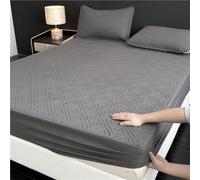 Waterproof Quilted Mattress Protector,Breathable 11" Deep Pocket Fitted Cover For Hot Sleepers,Splash Water And Stain Resistant，Machine Washable,Twin To King(Gray01,90x200cm/35x79in)