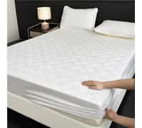 Waterproof Quilted Mattress Protector,Breathable 11" Deep Pocket Fitted Cover For Hot Sleepers,Splash Water And Stain Resistant，Machine Washable,Twin To King(White,160x190cm/63x75in)