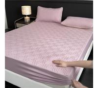 Waterproof Quilted Mattress Protector,Breathable 11" Deep Pocket Fitted Cover For Hot Sleepers,Splash Water And Stain Resistant，Machine Washable,Twin To King(Pink,100x190cm/39.9x75in)