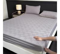 Waterproof Quilted Mattress Protector,Breathable 11" Deep Pocket Fitted Cover For Hot Sleepers,Splash Water And Stain Resistant，Machine Washable,Twin To King(Gray02,100x190cm/39.9x75in)