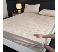Waterproof Quilted Mattress Protector,Breathable 11" Deep Pocket Fitted Cover For Hot Sleepers,Splash Water And Stain Resistant，Machine Washable,Twin To King(Khaki,198x203cm/78x80in)