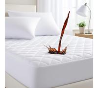 Waterproof Quilted Mattress Protector King Size 150x200cm - Silent, Breathable, Extra Deep 30cm Fitted Sheet - Anti-Allergy, Noiseless, Machine Washable Cover - Mattress Topper by HitlineUK