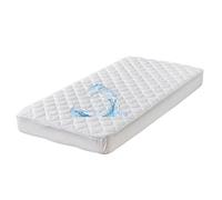 Waterproof Quilted RV Bunk Mattress Protector Pad for 30 x 75 Narrow Twin Camper Bed Padded Cot Size Matress Cover with Elastic Skirt White