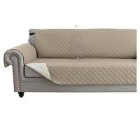 Waterproof Quilted Sofa Cover - Soft Washable Couch Protector for 1-4 Seater - Non-Slip Elastic Fur Slipcover - Durable Pet & Dog Hair Resistant - Thick Fabric Furniture Shield