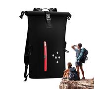 Waterproof Rafting Bag, Waterproof Kayak Bag | Lightweight Dry Backpack with PVC Roll Top | Lightweight Multifunction Roll Top Backpack for Women and Men Drifting, Black, riferimento alla