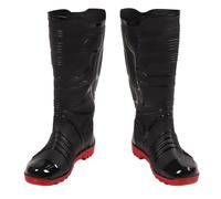 Waterproof Rain Boots, Comfortable Protective Footwear with Lightweight Slip Resistant Soles, Tall Boots Mens with Plush, for Work Outdoor Activities, Rainy Days More (Black with