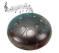 Waterproof Rain Drum for Garden Instrument: The 6 Inch 8 Note Tongue Drum is Designed to Withstand the Elements in Your Garden(Brown)