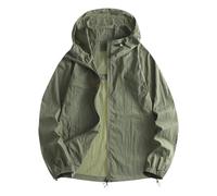 Waterproof Rain Jackets Women's Waterproof Jacket Casual Windproof Zipper Quick Dry Raincoat Lightweight Windbreaker Ladies with Hood Army Green Plus Size 14