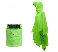 Waterproof Rain, Multi Functional Three In One Raincoat Pack With Hood For Adults, Camping and Outdoor Activities for Hunting Cycling(Upgraded version fruit green)