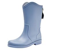 Waterproof rain shoes for women, rubber boots for outdoor areas, comfortable, flexible rain footwear for the kitchen, without risk of slipping, blue, 5 UK