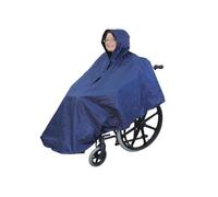 Waterproof Raincoat Unverisal Rain Poncho with Elastic Jaw for Wheelchair Users for Lower Hem Straps