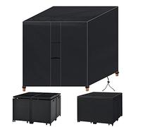 Waterproof Rattan Cube Set Cover 115x115x74cm Anti-UV, Tear-Resistant, Windproof, Heavy Duty Rip Proof Oxford Fabric Waterproof Protective Cover Square Patio Table Cover