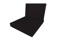 Waterproof Rattan Cushion Pads for Garden Furniture Replacement Cushions with Washable Zipped Covers Sofa, Dining & Corner Patio Sets (Black, 60 x 55 x 10 cm)