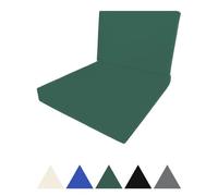 Waterproof Rattan Cushion Pads for Garden Furniture Replacement Cushions with Washable Zipped Covers Sofa, Dining & Corner Patio Sets (Bottle Green, 50 x 50 x 10)