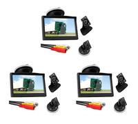 Waterproof Rear View Camera 3 Set 5 Inch 800X480 TFT LCD HD Screen Monitor With Dual Mounting Bracket For Car Backup Camera/Rear View/DVD Reversing Camera