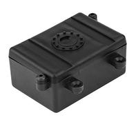 Waterproof Receiver Box, Black Plastic Box RC Receiver Box 1/10 RC Crawler Radio ESC Receiver Box Accessory for -4 SCX10 90027 SCX10 II 90046 D90