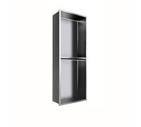Waterproof Recessed Shower Niche, Stainless Steel Bathroom Shelf, Multi-level Rimless Design, Wall-mounted Cabinet for Organized Storage