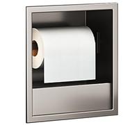 Waterproof Recessed - Stainless Steel Bathroom Wall Storage Cabinet, 20x38x12.5cm, Built-in Toilet Paper Holder & Trash Caddy for Stylish Bathroom Decor