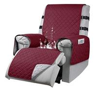 Waterproof Recliner Chair Slipcover With 2 Elastic Straps, Non-Slip Armchair Recliner Protector for Families with Pets/Kids, Washable Cover