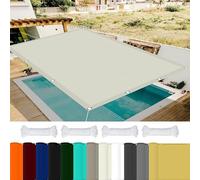 Waterproof Rectangle Canopy 3x3.8m UV Protection Outdoor Shade Durable Ivory Polyester for Parties Patios Garden Events - Perfect Sun Shelter for All Occasions