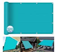 Waterproof Rectangle Shade Sail 3x7m (9.84x22.97ft) 98% UV Protection Outdoor Canopy for Garden Patio & Backyard Includes 4 Ropes Sky Blue