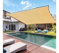 Waterproof Rectangle Sun Shade Cloth 90% UV Block 15'x15' Garden Awning Canopy Breathable Shade Netting Balconyfor Outdoor Protection (Size: 15x15ft)