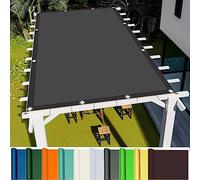 Waterproof Rectangle Sun Shade Sail 1.4x3m (4.59x9.84ft) Anti UV Outdoor Canopy with Free Rope for Garden Patio Party Backyard Dark Grey
