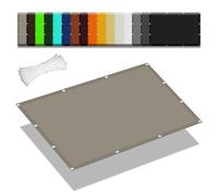 Waterproof Rectangle Sun Shade Sail 170x200cm UV Blocked Pes Polyester Canopy with Grommets & Rope for Outdoor Patio Garden Right Angle Khaki