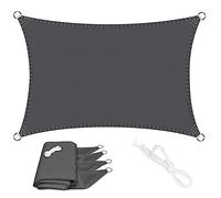 Waterproof Rectangle Sun Shade Sail 2.5x4.5m UV Block Awning for Patios & Gardens Dustproof & Windproof with Free Rope & Accessories Dark Gray Outdoor Shade Solution
