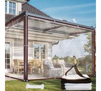 Waterproof Rectangle Sun Shade Sail 3.1x6m, 95% UV Protection, Transparent PE-Polyester Canopy with Grommets for Balcony, Patio, Garden, Outdoor Use - White