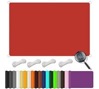 Waterproof Rectangle Sun Shade Sail 4x6.5m 95% UV Protection Polyester Weather-Resistant Canopy for Garden Patio Balcony - Red Color