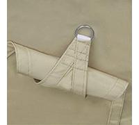 Waterproof Rectangle Sun Shade Sail - UV Resistant Polyester Oxford Fabric Windproof Outdoor Canopy for Patio Garden and Deck (2x4m Khaki)