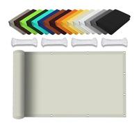 Waterproof Rectangle Sunshade 0.7 x 1.8 m 98% UV Protection Canopy with Grommets No Drill Installation Ideal for Patio & Camping - Cream Color