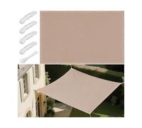 Waterproof Rectangular 2.2x3.8M UV Protection Canopy for Patio Balcony Garden TearResistant with Grommets & Tie RopesKhaki Outdoor Sune