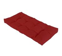 Waterproof Rectangular Bench Cushion - 110x50cm Non-Slip Outdoor Seat Pad for 2/3/4 Seater Garden Swing & Patio Furniture, Red Cushion for Comfort & Style