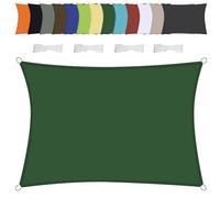 Waterproof Rectangular Canopy 4.5x6.5M UV Protection PES Polyester Sunshade for Patio Balcony Garden - Green Weatherproof Cover