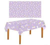 Waterproof Rectangular Easter Tablecloth for Spring Parties Brunch Egg Hunt and Family Gathering Table Coverage (Easter No. 6 137 * 229)