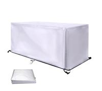 Waterproof Rectangular Garden Furniture Cover - 420D Heavy Duty Windproof & Anti-UV Protection for Rattan Sofa Table & Outdoor Chairs - 300x260x75cm