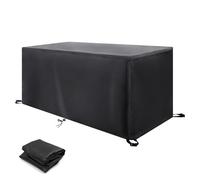 Waterproof Rectangular Garden Furniture Cover - 420D Heavy Duty Windproof Anti-UV Protection for Rattan Sofa & Table Outdoor Patio 300x260x100cm