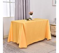 Waterproof Rectangular Polyester Tablecloth - Checkered Dining Table Cover for Home Restaurant Party Buffet Picnic - Yellow Table Decoration