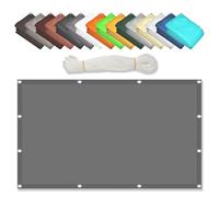 Waterproof Rectangular Shade Sail 3.1 x 3.5m UV Protection WaterResistant Canopy Tarp with Grommets & Ropes for Balcony Garden Light Gray Sun Shade Net