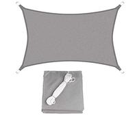 Waterproof Rectangular Shade Sail - 3x Grey UV Resistant Windproof Oxford Polyester Canopy for Outdoor Patio Garden Pergola Anti-Oxidation.