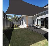 Waterproof Rectangular Shade Sail 4x4m Dark Gray Durable UV Protection Sun and Rain Resistance Perfect for Garden Patio Outdoor Spaces Easy Installation