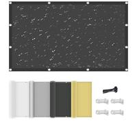 Waterproof Rectangular Sun Sail 1.5x 420D Ox Fabric with Grommets - Wind & Weather Resistant Shade for Pool, Balcony, Patio, Garden & Camping - Dark Gray