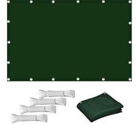 Waterproof Rectangular Sun Sail 2.7x2.9m, Anti-UV Heat Protection Shade, Hydrostatic Awning with Eyelets for Camping & Pool, Dark Green - Sold by the Metre