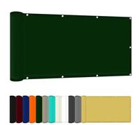 Waterproof Rectangular Sun Sail 45 x 800 cm Dark Green UV Protection Awning Durable Polyester Fabric with Rope Ideal for Balcony Patio Garden Sunshade