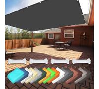 Waterproof Rectangular Sun Shade Sail 2.4 x 4m UV Protection Water & Wind Resistant Includes Ties & Grommets for Garden Patio & Camping Dark Gray
