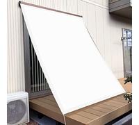 Waterproof Rectangular Sun Shade Sail 4.5 x 6.5m 98% UV Protection Shade Net with Grommets & Ropes for Balcony Garden Patio - White